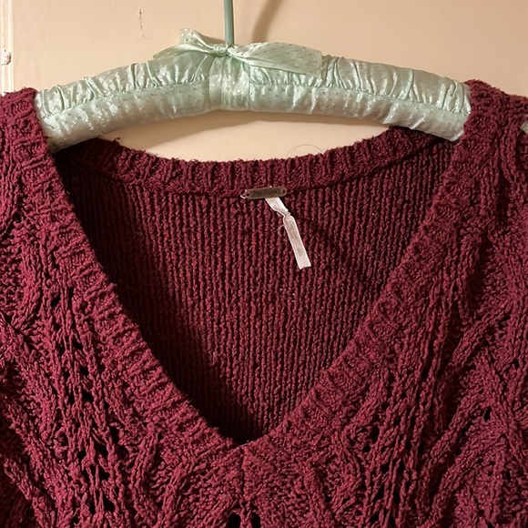 Free People Burgundy Sweater - Picture 5 of 7